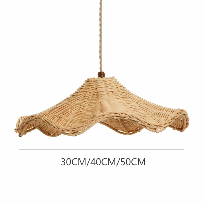 Boheme Rattan Lampe suspendue tissée à la main | Longueur réglable 150 cm | Douille E27 | Max 40W | Matériau en roseau | Ø 30/40/50 cm | Pour salon,