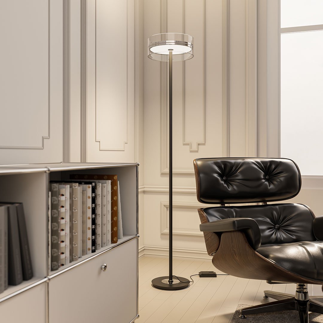 ZEPHYR | Élégant éclairage sur pied | Lampe réglable | Design moderne | Matériaux classiques | Haute qualité | Atmosphère chaleureuse | Parfait pour