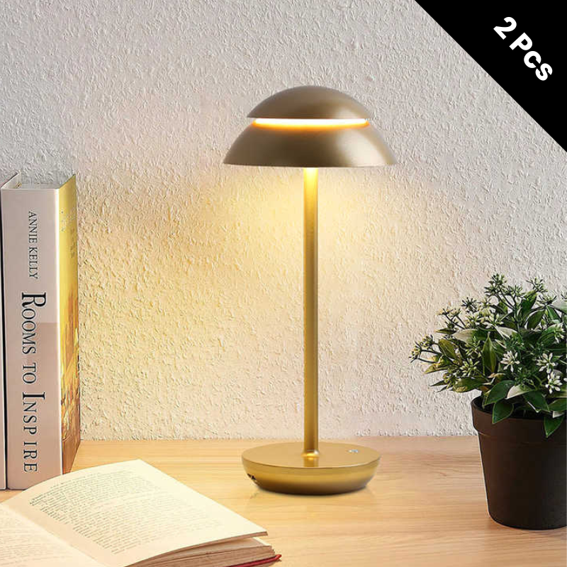 IllumiTouch | Trådlös bordslampa | Uppladdningsbar | Dimbar LED | Modern design | 3000K varmvit | 15x34 cm | ABS-fibermetall | Lång batteritid | Perfekt för hemmet, kontoret och utomhusbruk | Vattentät