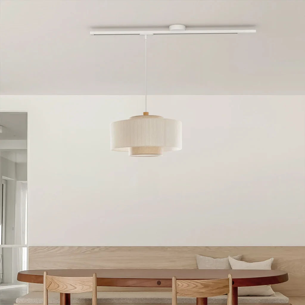 Morris Loftskinne til Pendellampe | 360° Rotationsdesign | Universal kompatibilitet | Fleksibel installering | Sort aluminium | Inkl. 3 lyskilder | Let positioneringsjustering | Moderne belysningsløsning