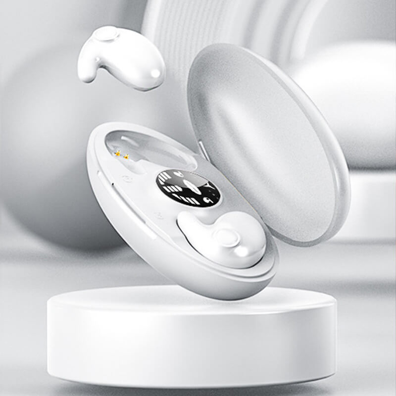 Osynlige Trådløse Earbuds | Bluetooth 5.0 | In-ear Hovedtelefoner | IPX5 Vandtæt | Komfort til Søvn