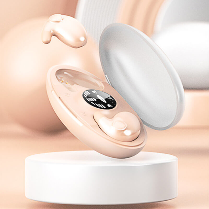 Osynlige Trådløse Earbuds | Bluetooth 5.0 | In-ear Hovedtelefoner | IPX5 Vandtæt | Komfort til Søvn