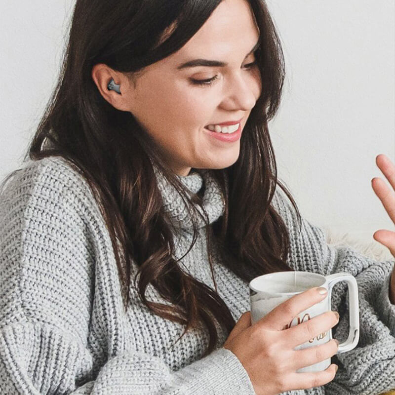 Osynlige Trådløse Earbuds | Bluetooth 5.0 | In-ear Hovedtelefoner | IPX5 Vandtæt | Komfort til Søvn