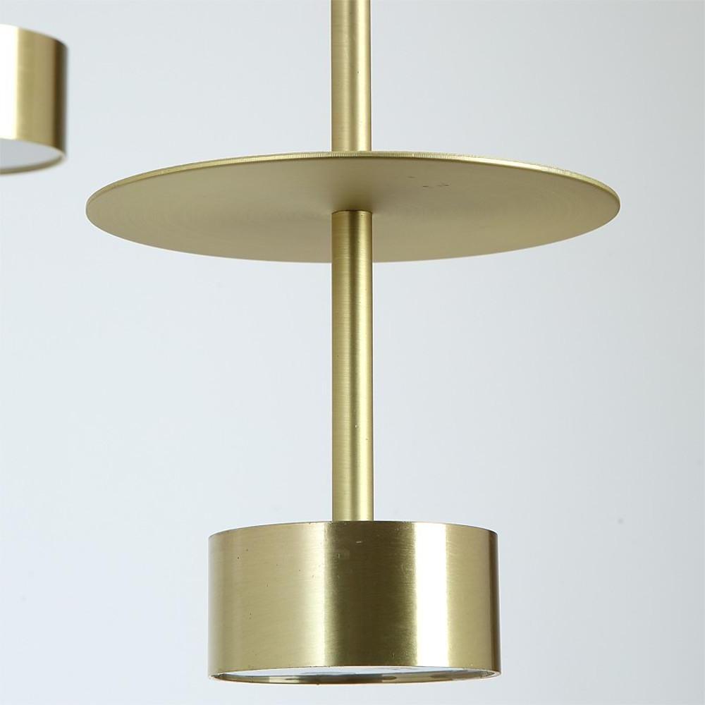 Guldfarvet | LED loftslampe | til køkkenø | Moderne industrielt design | Justerbar højde | 1 lampe | Integreret LED | Metalfinish | Chic og moderne