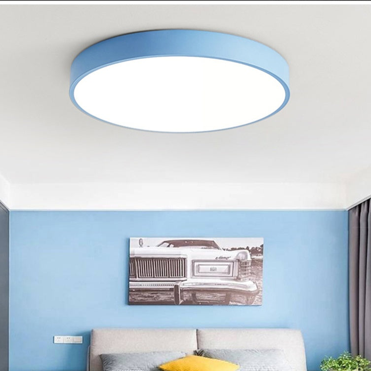 Træ LED Loftlampe | Cirkulær Design | Skandinavisk Stil | Metal + Akryl Materiale | 220V | 5-10m² Belysning | Ideel til Soveværelse Balkon Studie | Moderne Elegance