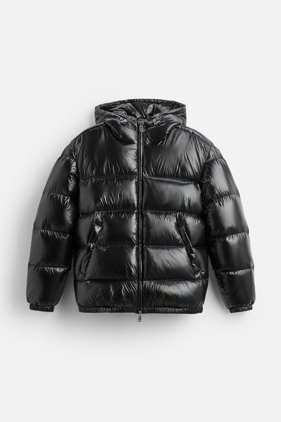Vandtæt Pufferjakke Herre | Grå andedun | Genanvendt Polyamid | Justerbar Hætte & Krave | Elastiske Manchetter | Trendy & Funktionel | Str. XS-XXL