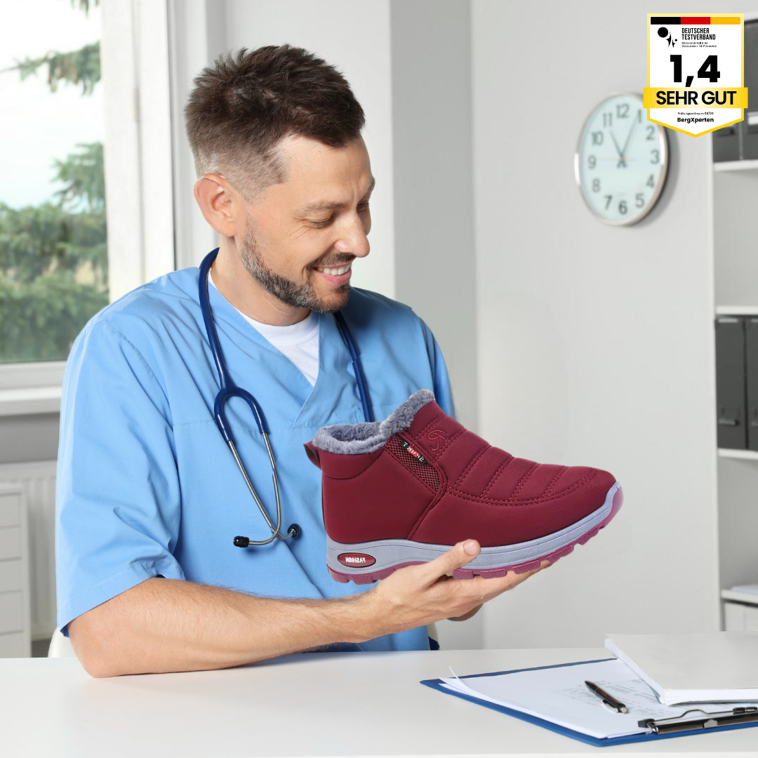 OrthoWinter Sko | Smertefri Barfodsgang | Rutsjesikker Sål | Perfekt Pasform | Forbedrer Fodens Sundhed | Ergonomisk Design | Anbefalet Af Ortopæder | Ultralette Materialer | Øger Fleksibilitet Og Styrke