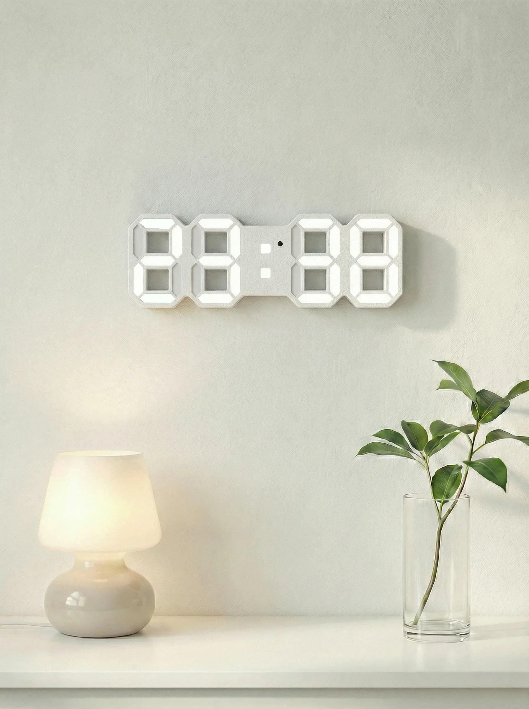 Zegar ścienny LED | Cyfrowy wyświetlacz do domu i biura | Nowoczesny design do sprawdzania czasu | Łatwa czytelność | Idealny do miejsc o słabym oświetleniu