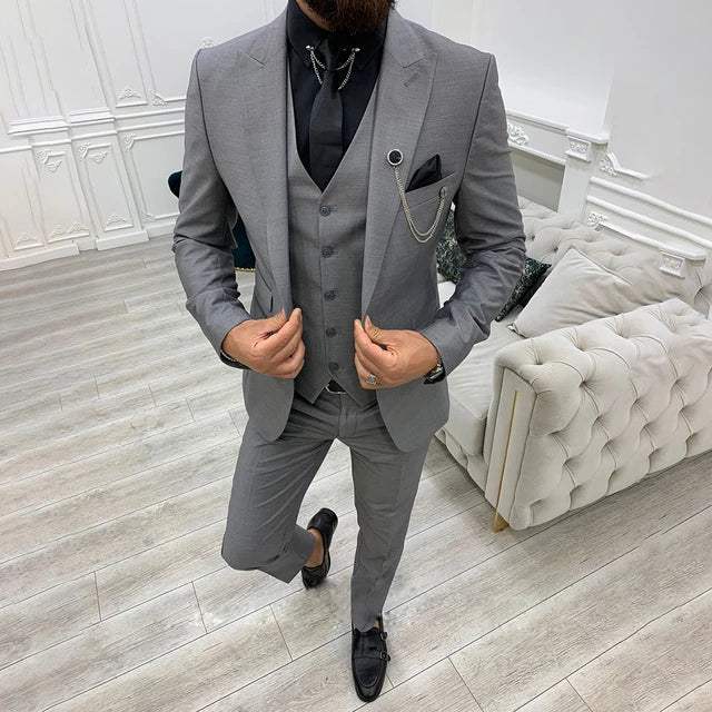 Vinc Luksus Jakkesæt til Mænd | Komfortabelt og Stilfuldt Design i Bomuld/Polyester | Alsidig og Holdbar | Flerfarvede Valgmuligheder | Maskinvaskbar