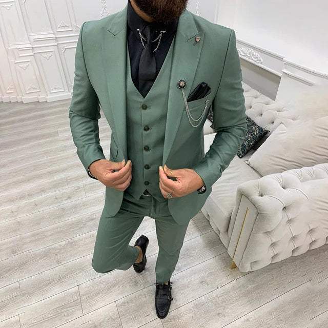 Vinc Luksus Jakkesæt til Mænd | Komfortabelt og Stilfuldt Design i Bomuld/Polyester | Alsidig og Holdbar | Flerfarvede Valgmuligheder | Maskinvaskbar