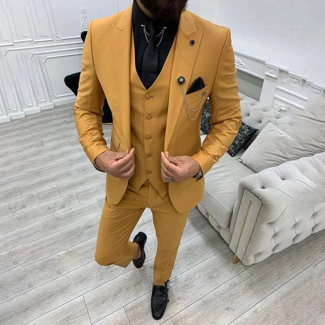 Vinc Luksus Jakkesæt til Mænd | Komfortabelt og Stilfuldt Design i Bomuld/Polyester | Alsidig og Holdbar | Flerfarvede Valgmuligheder | Maskinvaskbar