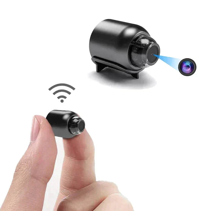 SECURECAM | Kompakt WiFi Kamera | Full HD 1080p | Natkikkert Infrarød | Til Smartphone | Udendørs & Indendørs | iOS & Android Kompatibel | Cloud & microSD Lagring | Hjem & Kontor Overvågning