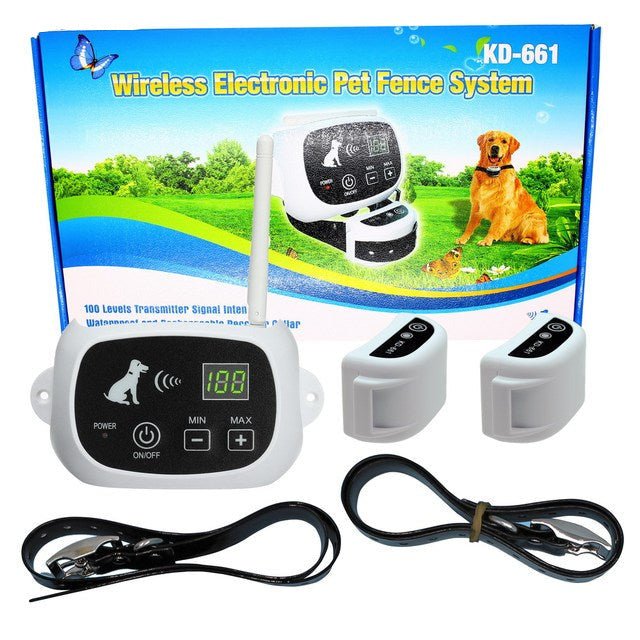 PawGuard Trådløst Hundefrihedssystem | Nem Installation | Træningsfunktion | Sikker Legesone | Vandafvisende Design | Til Små og Store Haver