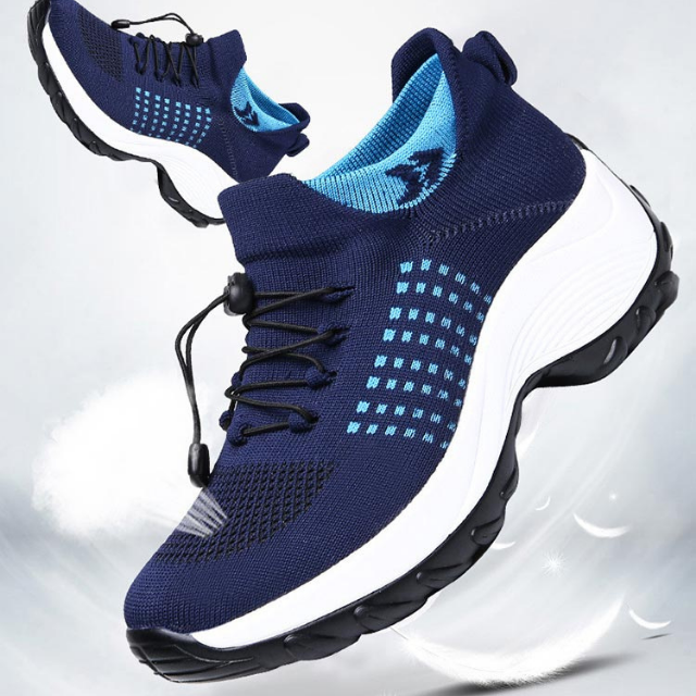 Ortopædiske Sneakers til Herre | Smertelindrende og Støttende | Ideel til Gåture og Sport | Plantar Fasciitis Hjælp | Åndbar og Letvægtsdesign | Polsteret Komfort | Multi-fit Tilpasning