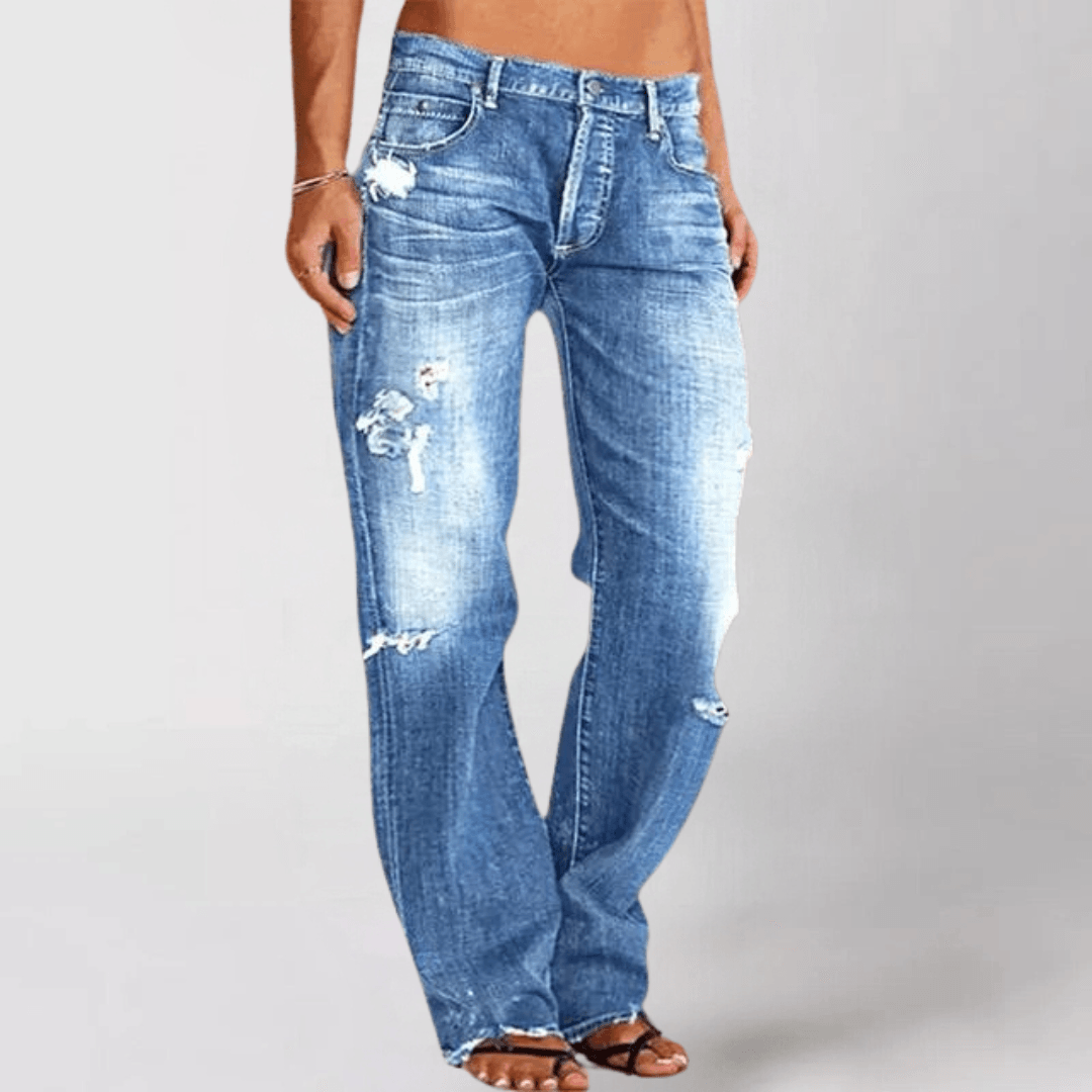 Rippede jeans til kvinder