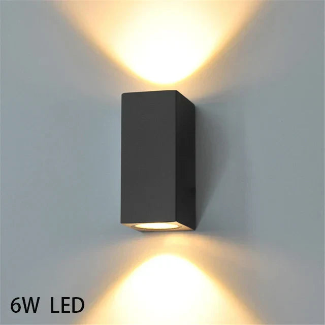 Hemellicht LED | Væglampe Udendørs | IP65 Vandtæt | Aluminiumshus | Energibesparende | Moderne Design | 110-240V | Havelampe | Terrassebelysning | 3W/6W | Atmosfærisk Lys | Sort