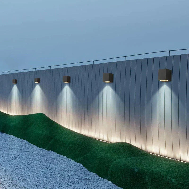 Hemellicht LED | Væglampe Udendørs | IP65 Vandtæt | Aluminiumshus | Energibesparende | Moderne Design | 110-240V | Havelampe | Terrassebelysning | 3W/6W | Atmosfærisk Lys | Sort