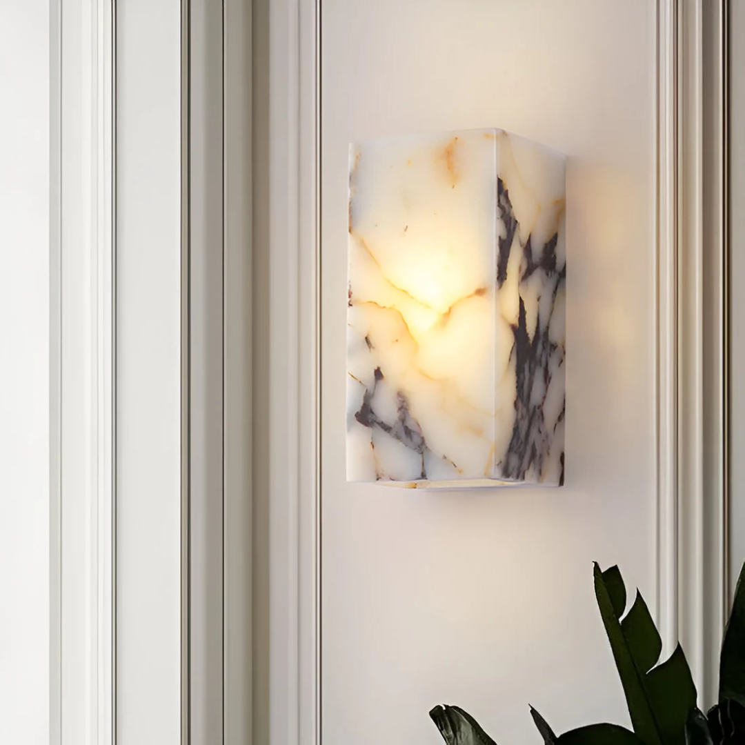 Marmo Luce | Luxe Wandlamp van steen – Marmerstructuur