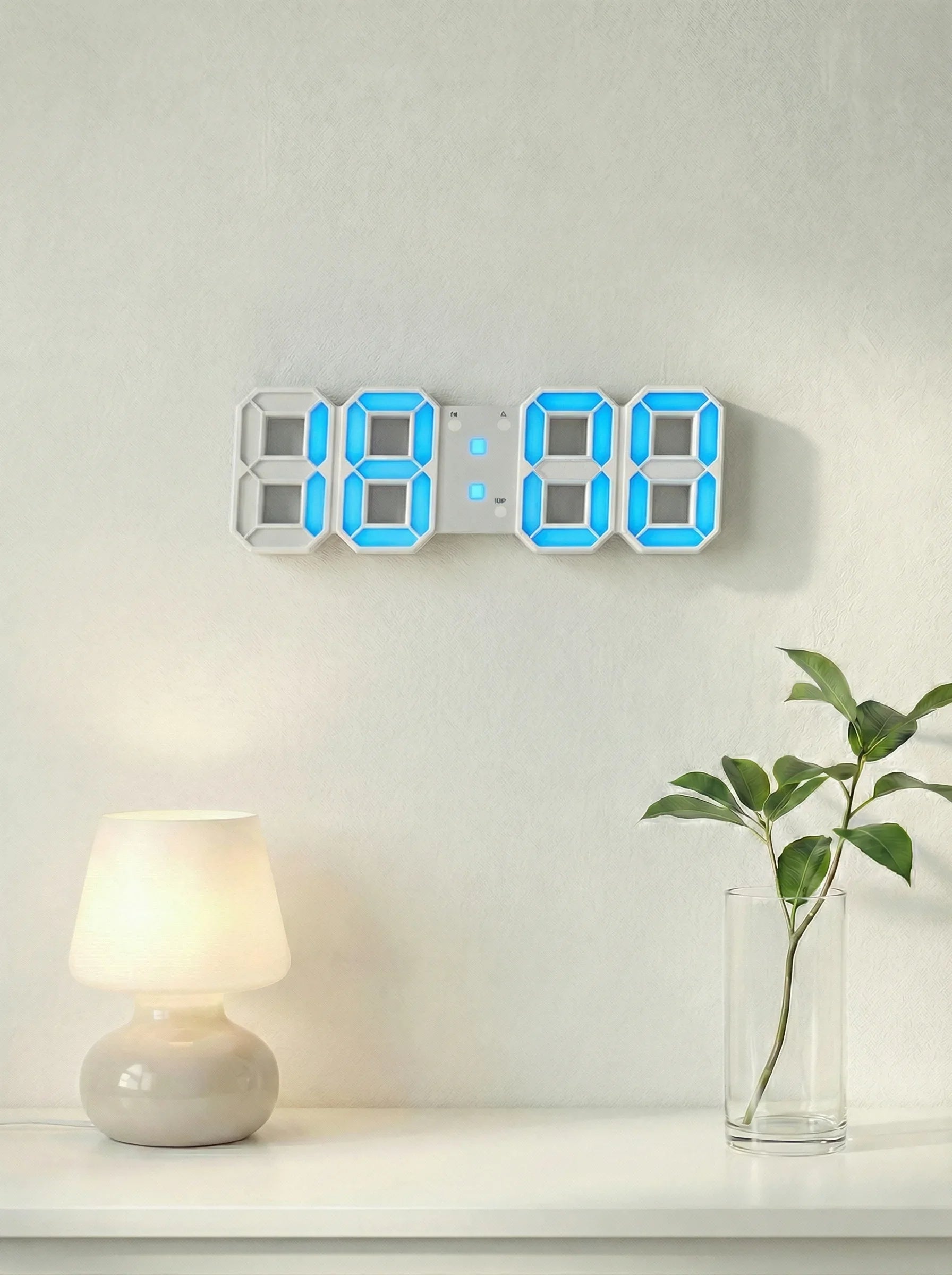 Zegar ścienny LED | Cyfrowy wyświetlacz do domu i biura | Nowoczesny design do sprawdzania czasu | Łatwa czytelność | Idealny do miejsc o słabym oświetleniu