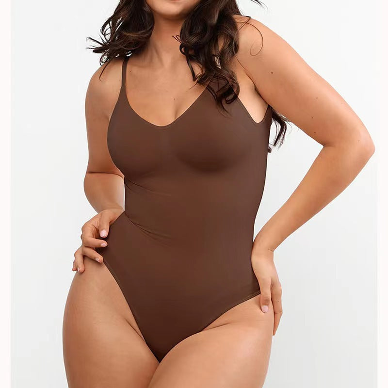 JUNA Bodyshaper V2 | Høj Talje | Meshpaneler | Justerbare Stropper | Mavekontrol | Komfortabel Nylon-Blend | Usynlig Under Tøj | Formende og Glattende | Elegant Timeglasdesign | Kvinders Bodysuit