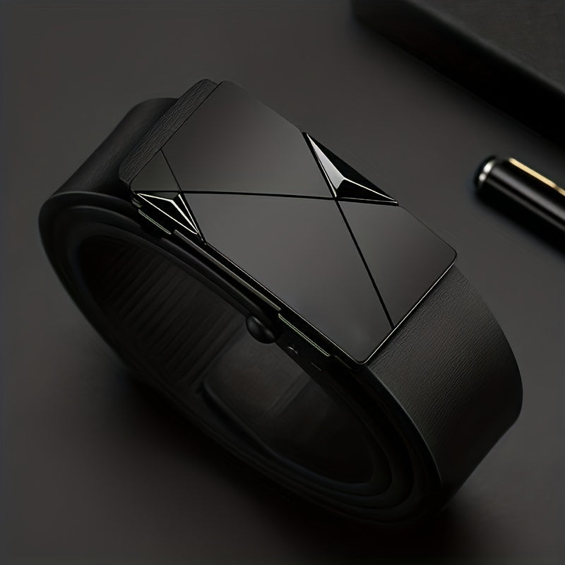 Ceinture pour homme en cuir véritable avec boucle