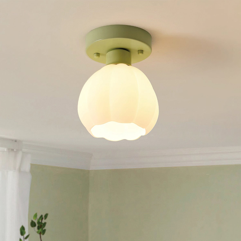 LoveGlow Glas & Metal Loftlampe | Romantisk stil med elegant design | Ideel til stue og soveværelse