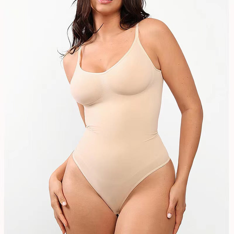 JUNA Bodyshaper V2 | Høj Talje | Meshpaneler | Justerbare Stropper | Tummy Control | Komfortabel Nylon-Blend | Usynlig Under Tøj | Formende og Glattende | Elegant Timeglasdesign | Kvinders Bodysuit