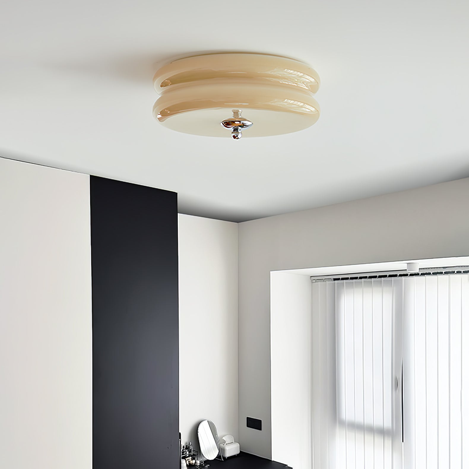 Art Deco loftslampe | Vintage design | Geometrisk elegance | Lysmuligheder 3000K-6000K | Integreret LED | Jern, metal og glas | UL, ETL, CE certificeret | Perfekt til stue, spisestue, entré