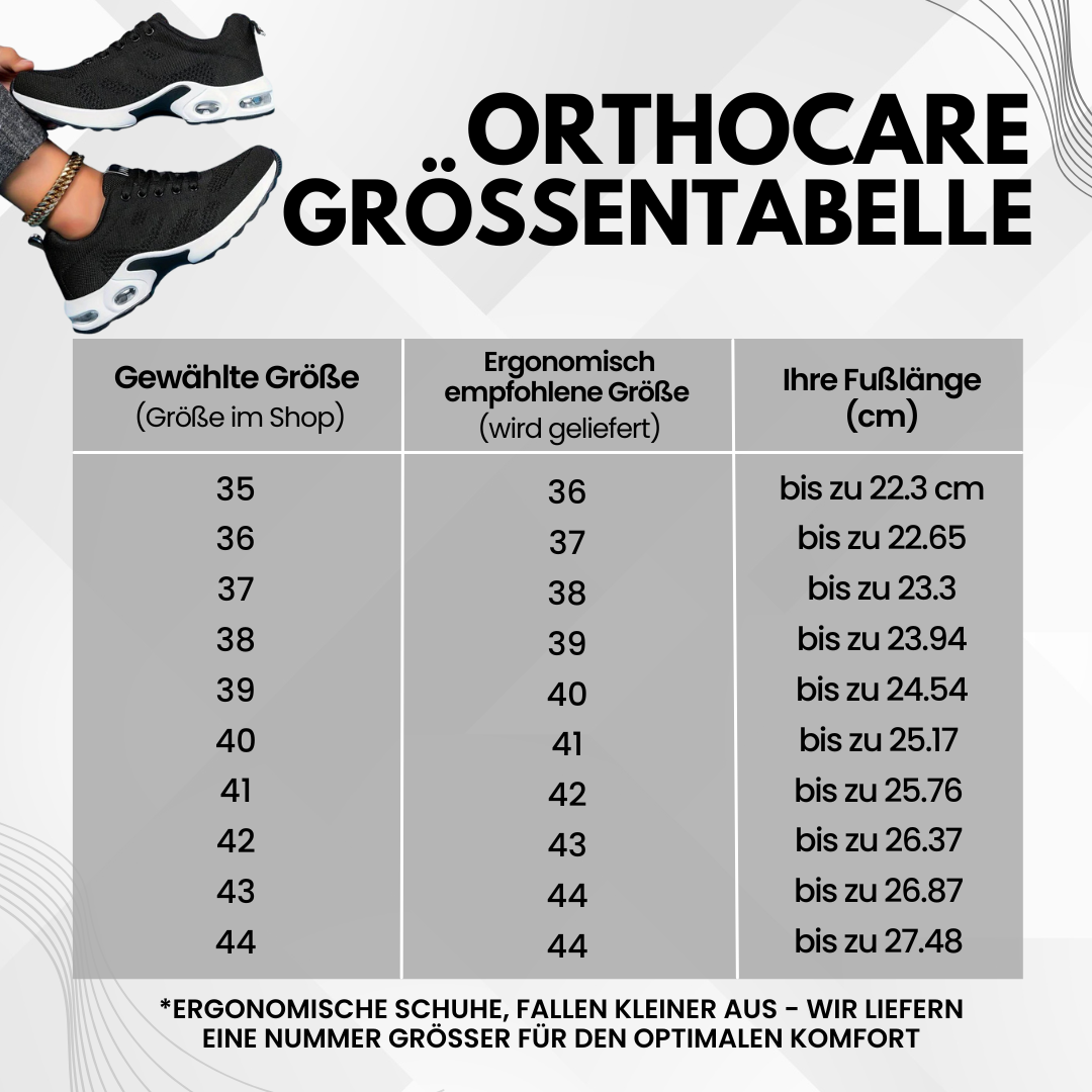 OrthoCare sko til smertelindring | Komfort til hverdag og sport | Forbedrer balance og muskler | Anbefalet af ortopæder | Åndbart materiale | Naturlig gangstil | Ultimativ komfort og støtte