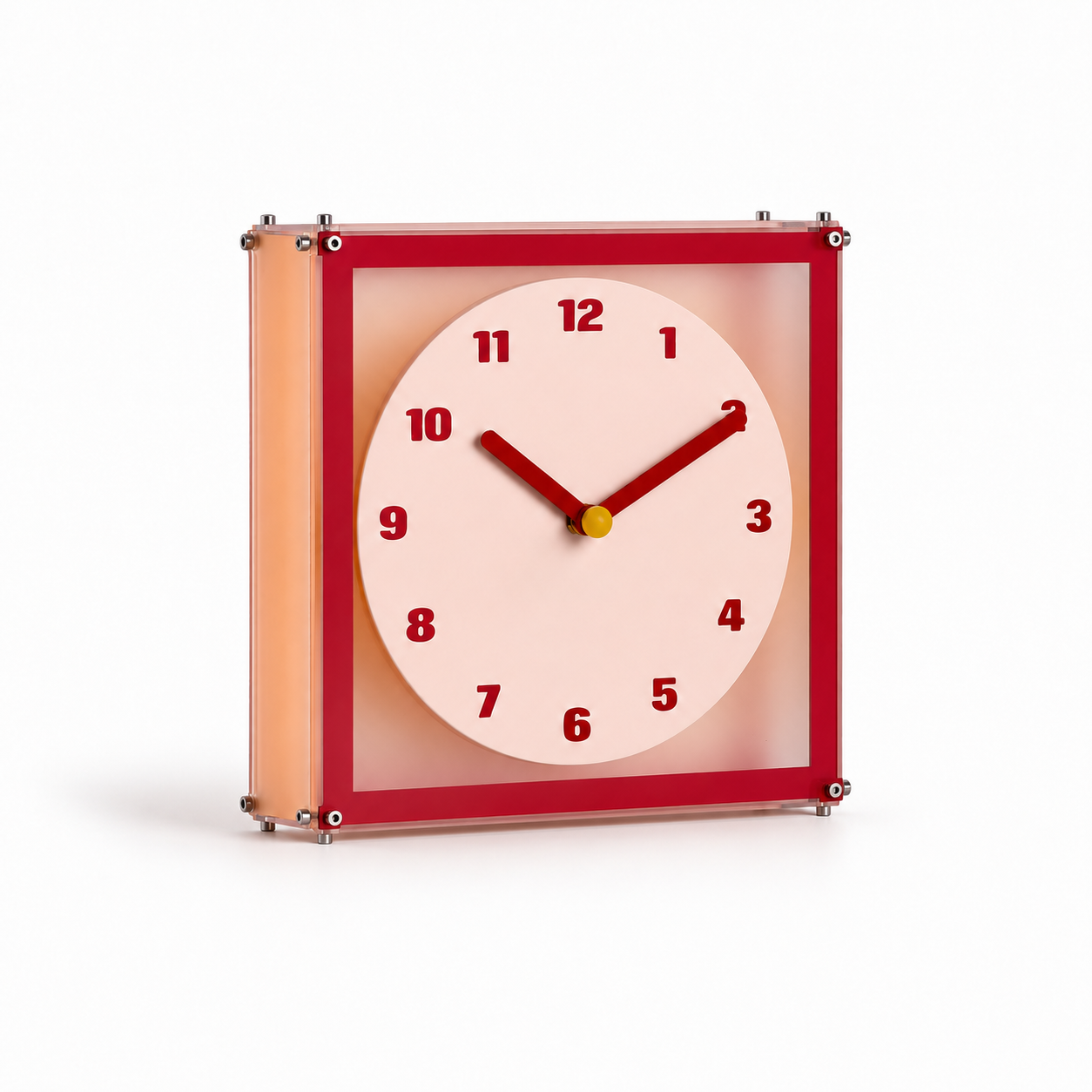 Modern Nordic Square Wall Clock | Creative Double-Sided Design | High-End Home Decor | No Battery Included
