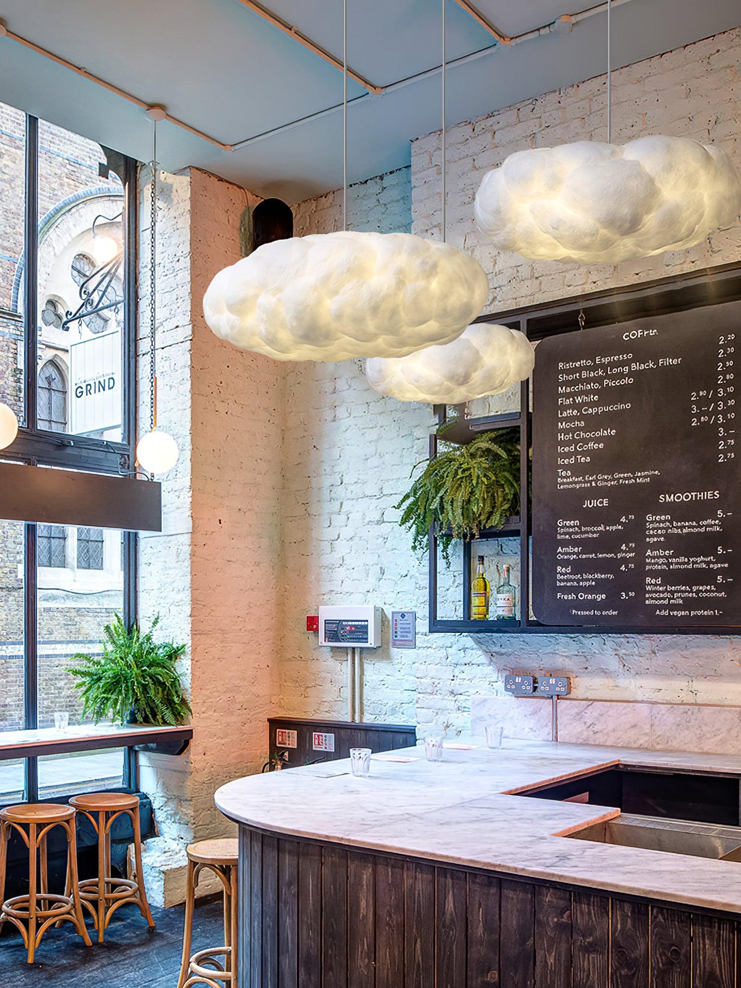 Cloudy Pendel Lampe | Moderne LED Design | Blødt Diffust Lys | Minimalistisk Indretning | UL CE SAA Certificeret | Fastmonteret | Jern Metal Bomuld Materiale | E26 E27 Base | Højspænding 110-240V