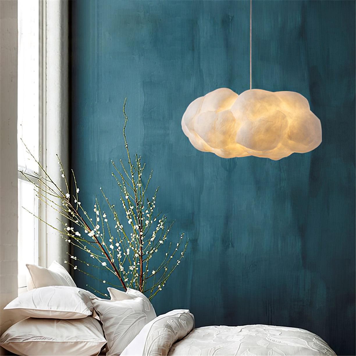 Cloudy Pendel Lampe | Moderne LED Design | Blødt Diffust Lys | Minimalistisk Indretning | UL CE SAA Certificeret | Fastmonteret | Jern Metal Bomuld Materiale | E26 E27 Base | Højspænding 110-240V