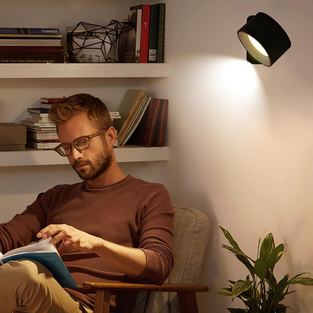 Wireless Rechargeable 360° Wall Light | Flexible LED Lighting | Adjustable Direction | Energy Efficient