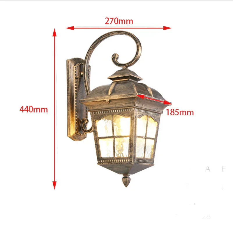 LuminoirBuiten | Stilsikker udendørs væglampe | Vejrbestandig E27 | Elegant belysning til have og terrasse | Nem installation | Holdbart design | Chic og varm atmosfære | Højde 24 cm | AC85-265V
