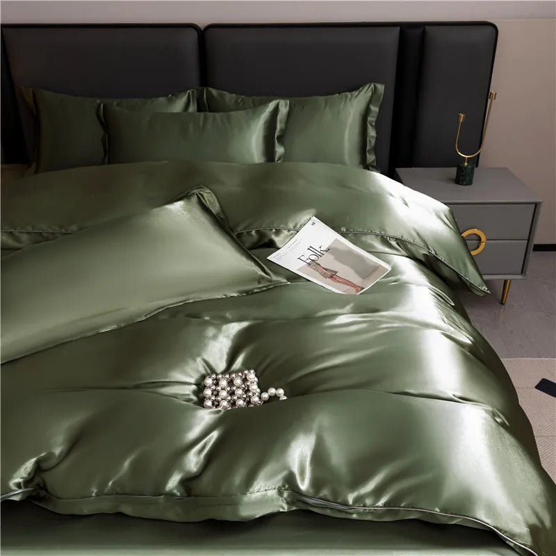 SilkComfort | Højkvalitets 100% Silke Dyne | Temperaturregulerende Luksus Sengetøj | Elegant Ensfarvet Design | Komfortable Dynebetræk