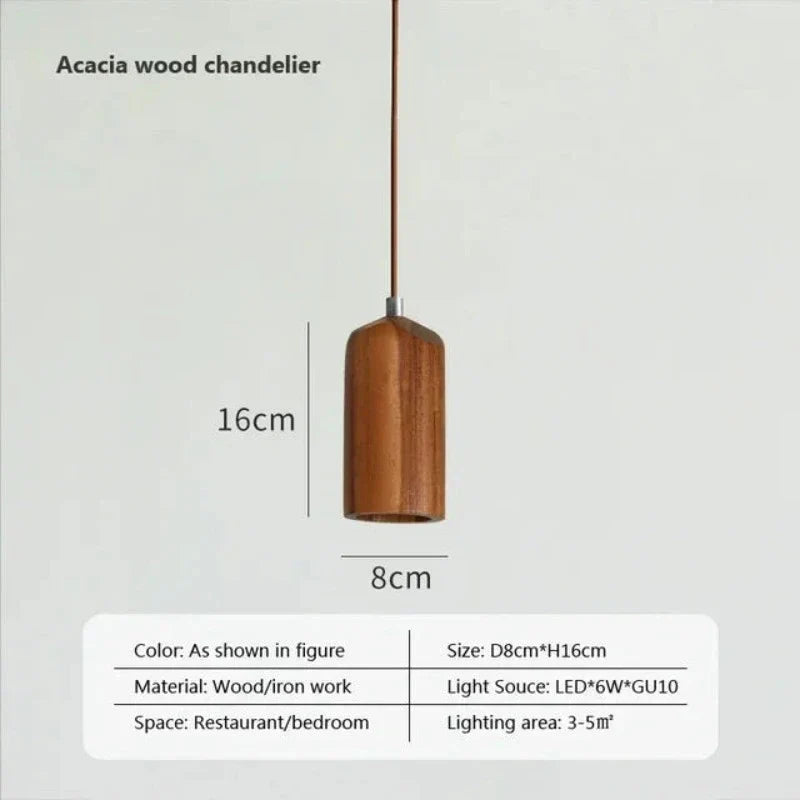 NordicGlow | Hængelampe af Skandinavisk Træ | Minimalistisk Design | Varme Trætoner | Bæredygtig Kvalitet | Loftsbelysning til Modern Interiør | Ideel til Stue og Kontor | D16cm x H8cm | 90-260V