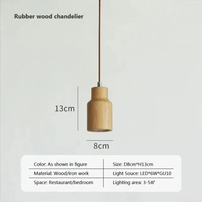 NordicGlow | Hængelampe af Skandinavisk Træ | Minimalistisk Design | Varme Trætoner | Bæredygtig Kvalitet | Loftsbelysning til Modern Interiør | Ideel til Stue og Kontor | D16cm x H8cm | 90-260V