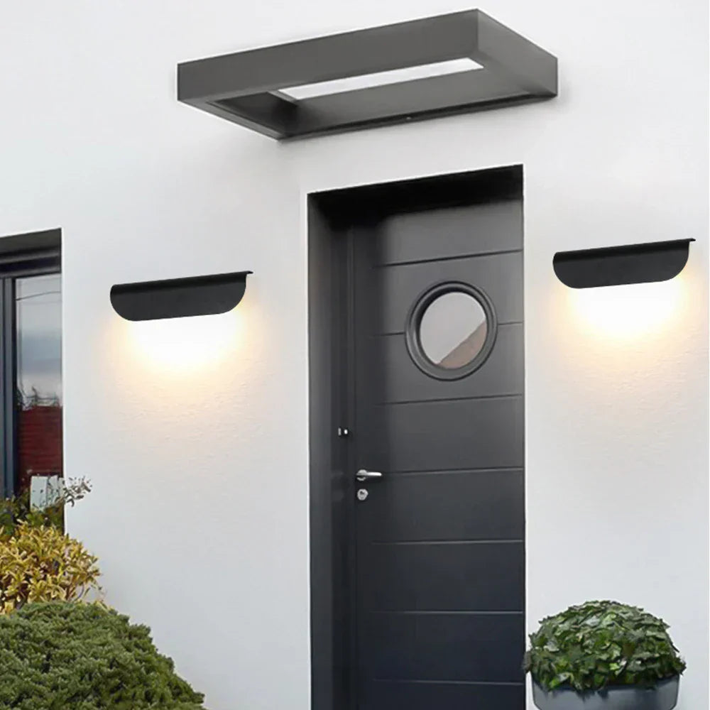 RainGlow | IP65 Vandtæt LED Væglampe | Udendørs Belysning i Aluminium | 10W | Perfekt til Have, Terrasse og Facade
