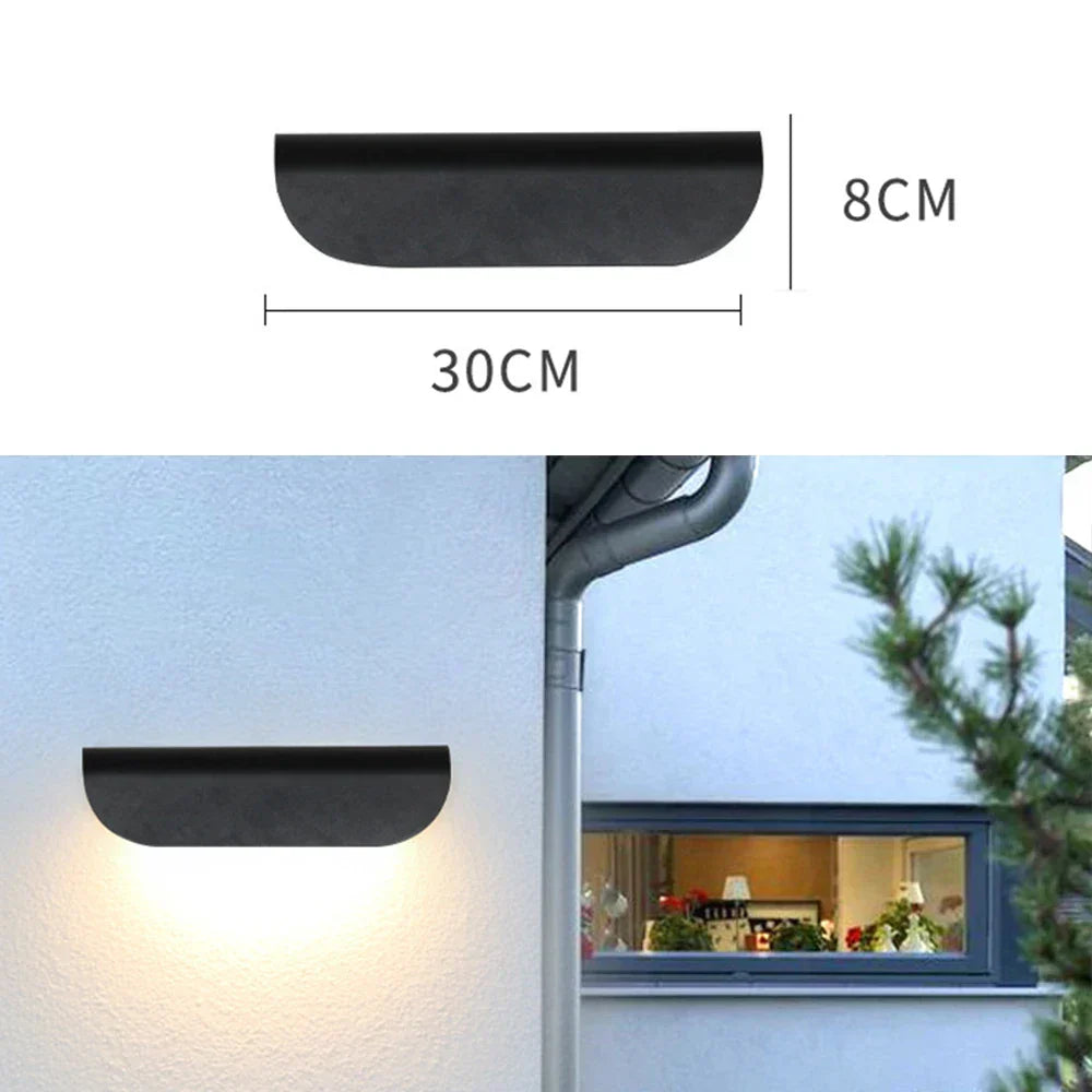 RainGlow | IP65 Vandtæt LED Væglampe | Udendørs Belysning i Aluminium | 10W | Perfekt til Have, Terrasse og Facade