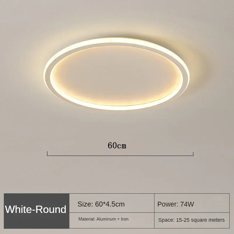 Luminoir Loftslampe | LED | Skandinavisk Design | Rund | 40 cm | Metal og Glas | Moderne | Energibesparende | Stilfuld Belysning | Ideel til Stue | Spisestue | Soveværelse | Nordisk Atmosfære