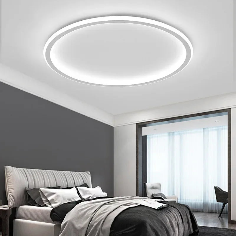 Luminoir Loftslampe | LED | Skandinavisk Design | Rund | 40 cm | Metal og Glas | Moderne | Energibesparende | Stilfuld Belysning | Ideel til Stue | Spisestue | Soveværelse | Nordisk Atmosfære
