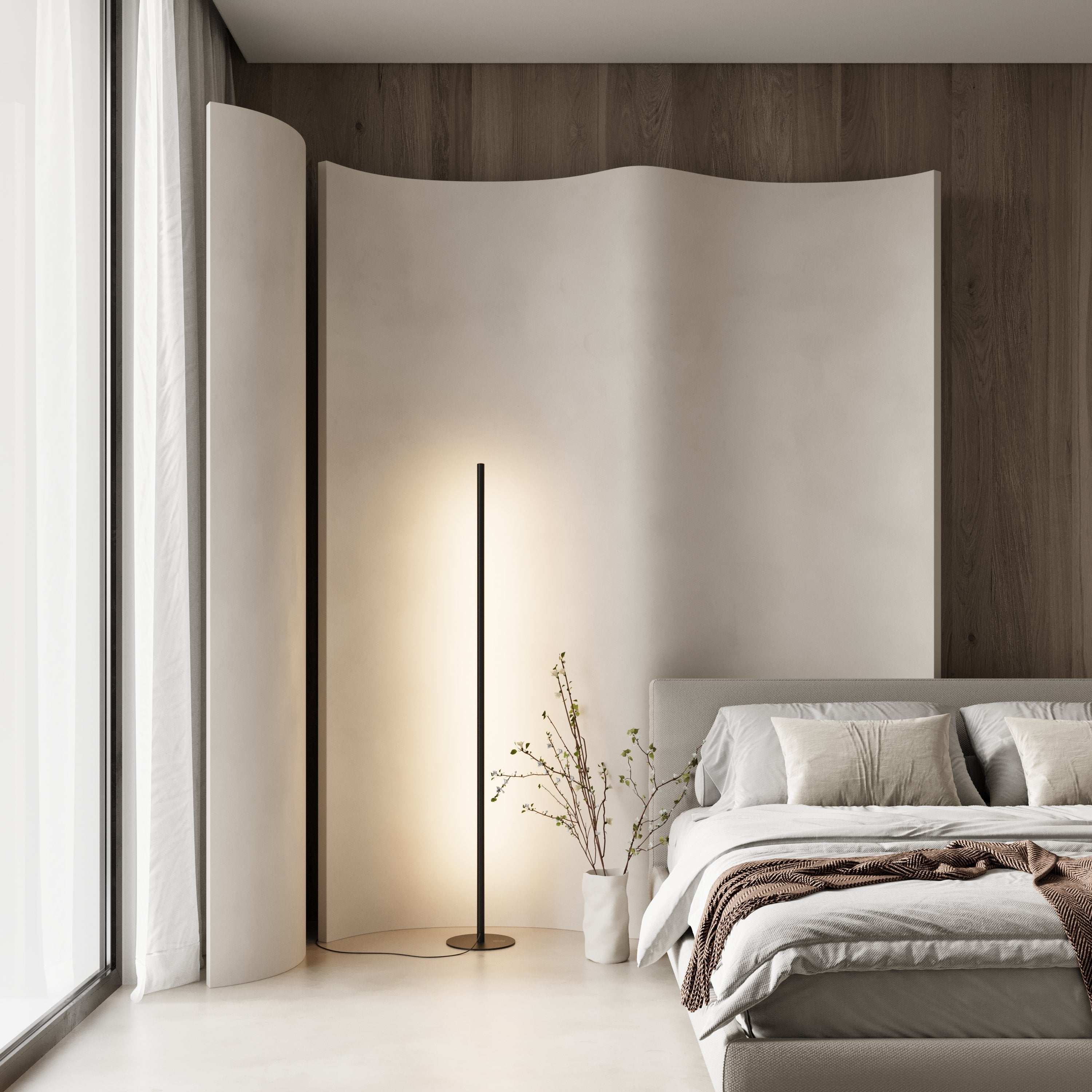 CELESTINO | Elegant gulvlampe | Justerbar belysning | Moderne design | Høj kvalitet | Til stue og kontor