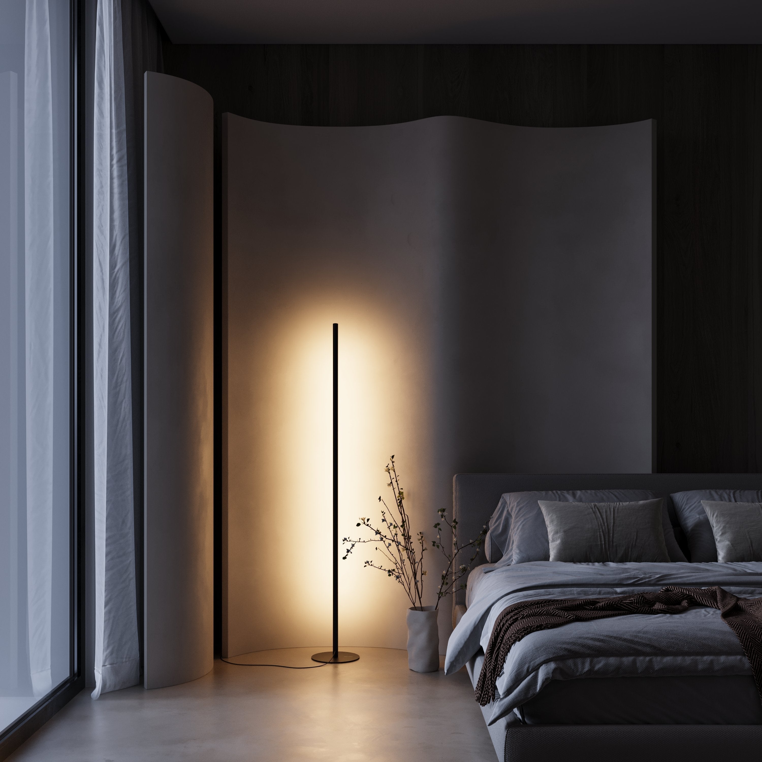 CELESTINO | Elegant gulvlampe | Justerbar belysning | Moderne design | Høj kvalitet | Til stue og kontor