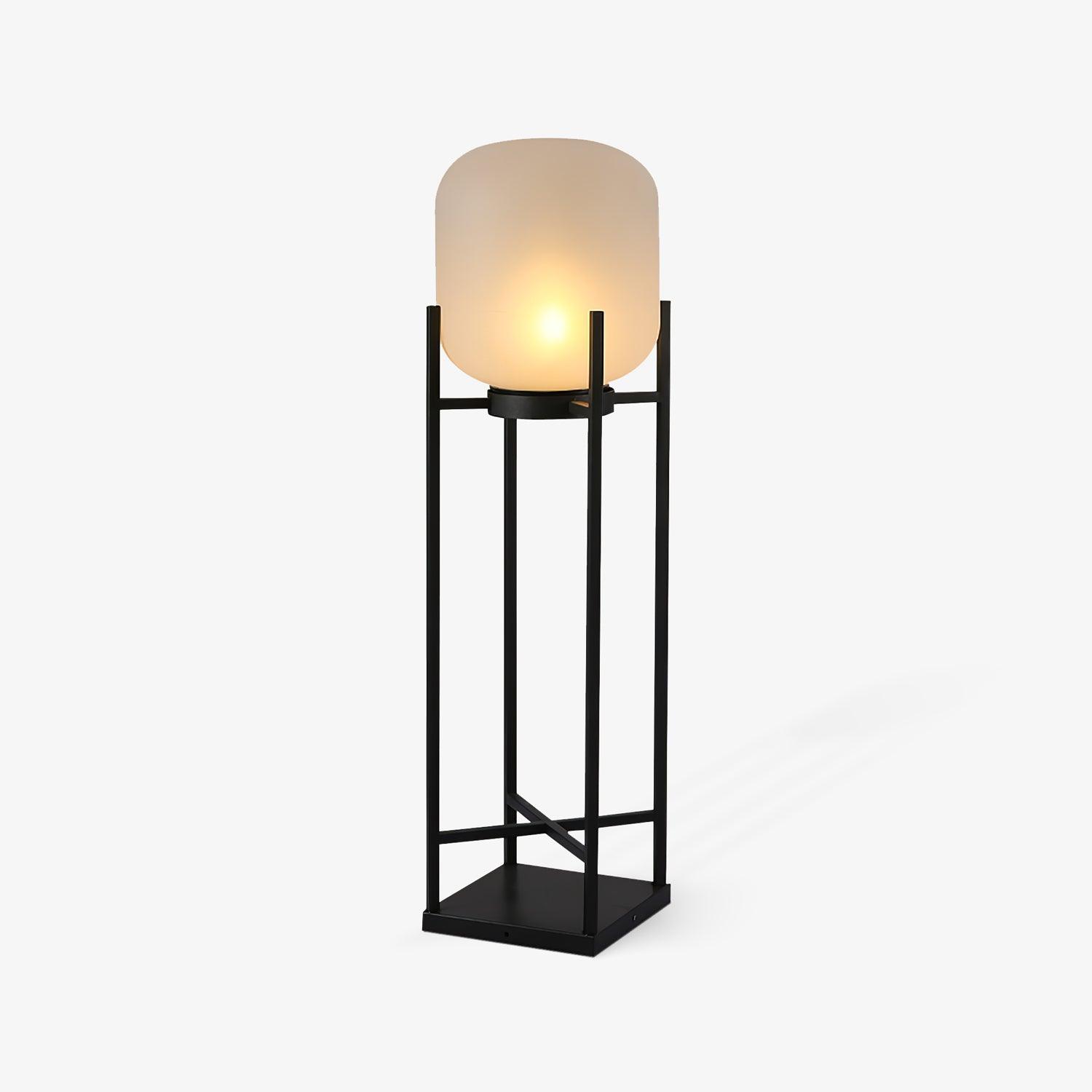 Udendørs solcelledreven standerlampe | Rustfrit stål og glas | IP65 vandtæt | Indbygget LED | Automatisk opladning og tænd/sluk | Perfekt til have, terrasse og stier | Elegant belysning til natten