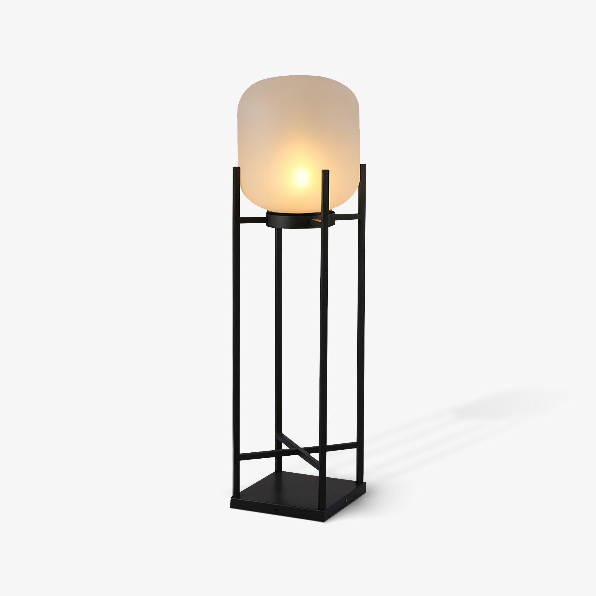 Udendørs solcelledreven standerlampe | Rustfrit stål og glas | IP65 vandtæt | Indbygget LED | Automatisk opladning og tænd/sluk | Perfekt til have, terrasse og stier | Elegant belysning til natten