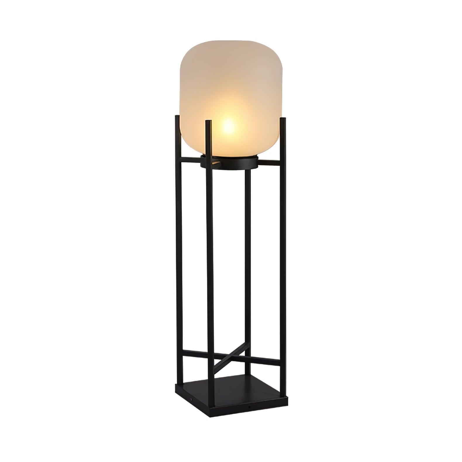 Udendørs solcelledreven standerlampe | Rustfrit stål og glas | IP65 vandtæt | Indbygget LED | Automatisk opladning og tænd/sluk | Perfekt til have, terrasse og stier | Elegant belysning til natten