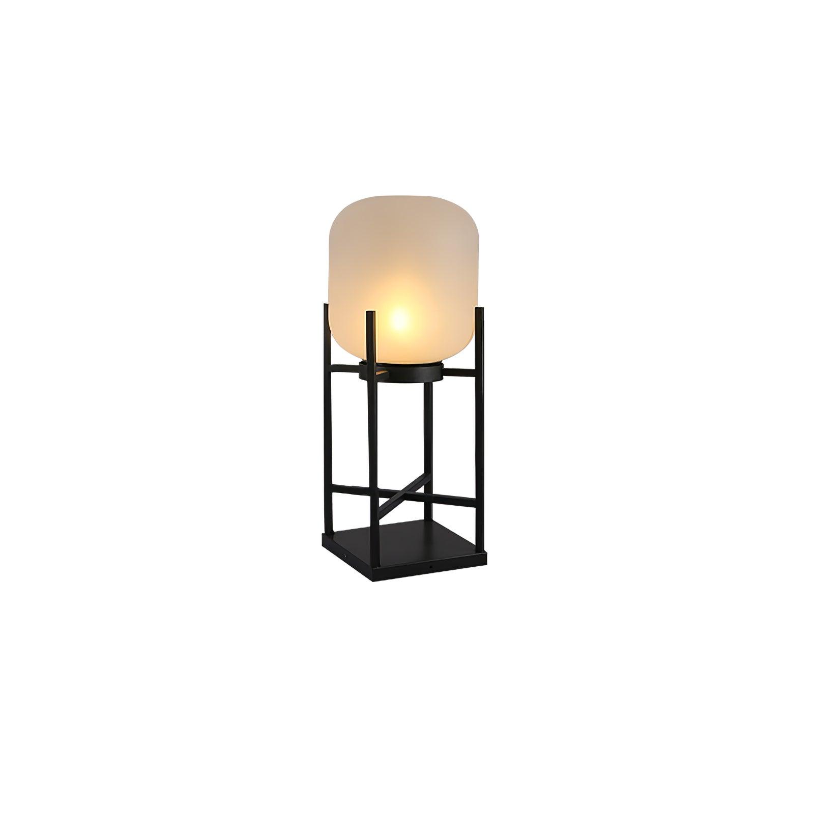 Udendørs solcelledreven standerlampe | Rustfrit stål og glas | IP65 vandtæt | Indbygget LED | Automatisk opladning og tænd/sluk | Perfekt til have, terrasse og stier | Elegant belysning til natten