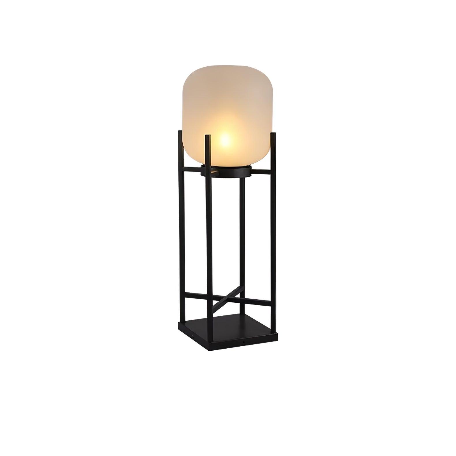Udendørs solcelledreven standerlampe | Rustfrit stål og glas | IP65 vandtæt | Indbygget LED | Automatisk opladning og tænd/sluk | Perfekt til have, terrasse og stier | Elegant belysning til natten