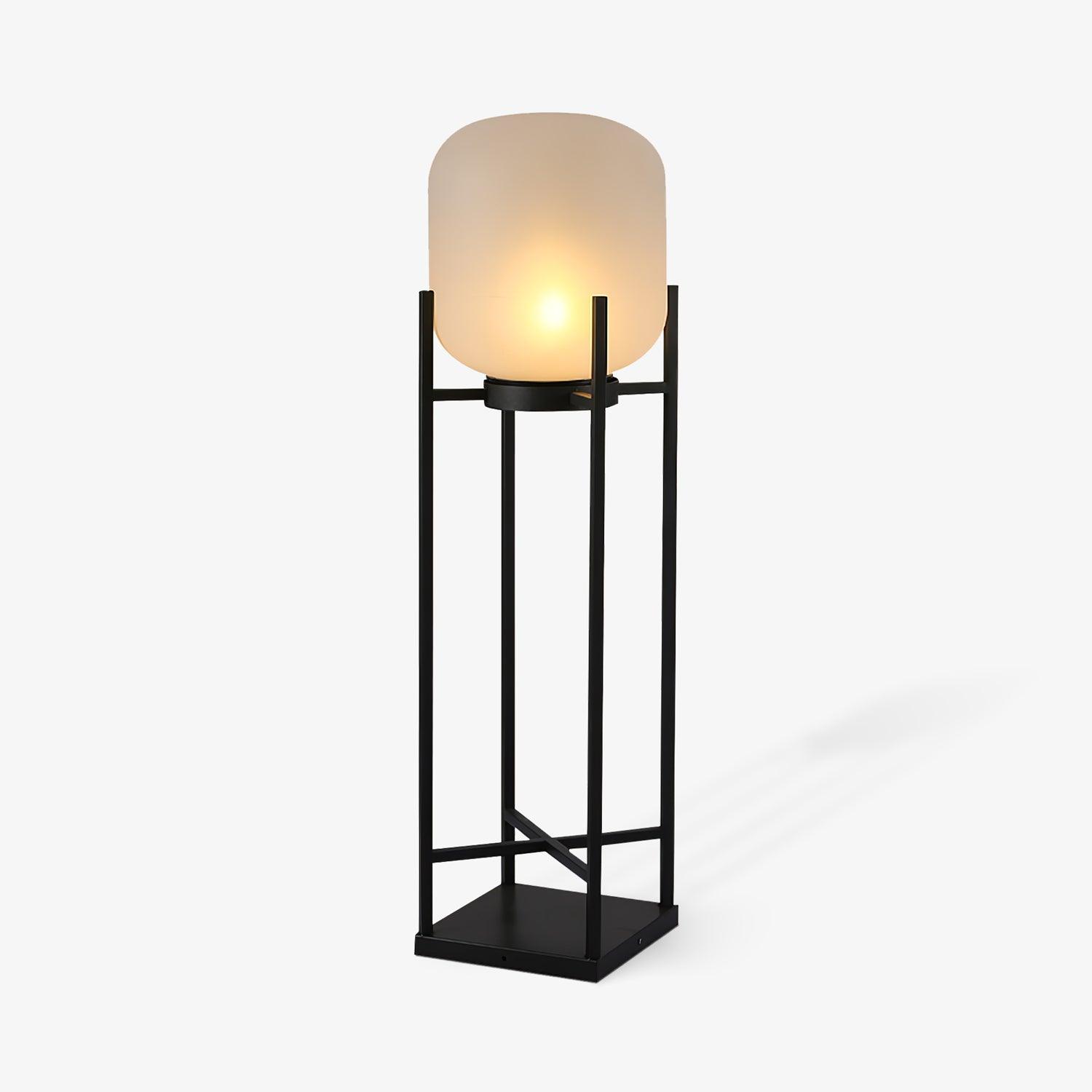 Udendørs solcelledreven standerlampe | Rustfrit stål og glas | IP65 vandtæt | Indbygget LED | Automatisk opladning og tænd/sluk | Perfekt til have, terrasse og stier | Elegant belysning til natten