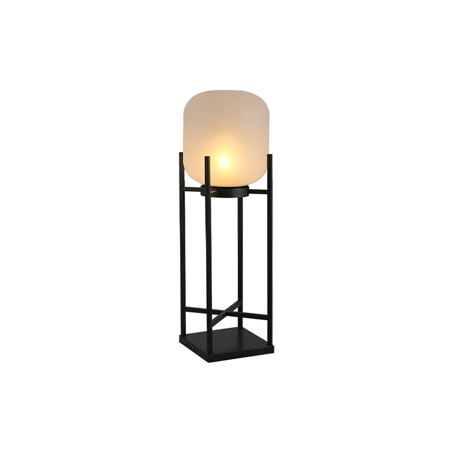 Udendørs solcelledreven standerlampe | Rustfrit stål og glas | IP65 vandtæt | Indbygget LED | Automatisk opladning og tænd/sluk | Perfekt til have, terrasse og stier | Elegant belysning til natten